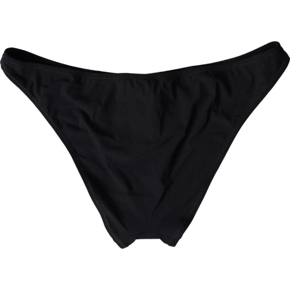 Dolce & Gabbana Black Nylon Swimwear Beachwear Bottom Bikini Dolce & Gabbana Black