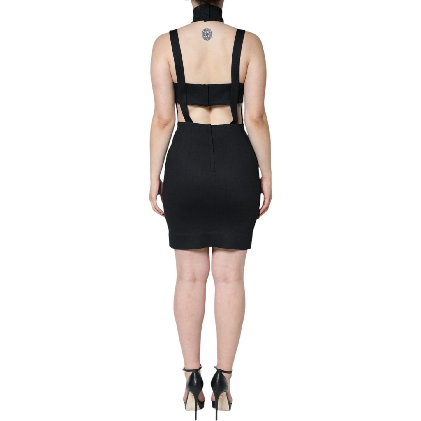 Dolce & Gabbana Black Cut Out Sleeveless Bodycon Mini Dress Dolce & Gabbana Black