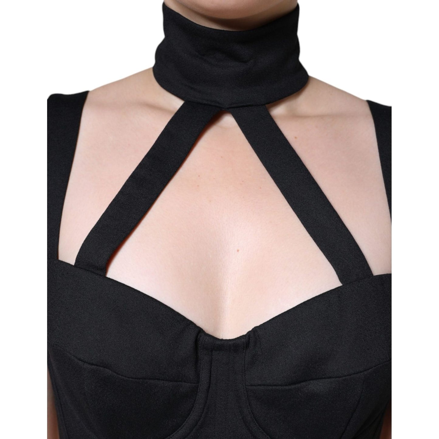 Dolce & Gabbana Black Cut Out Sleeveless Bodycon Mini Dress Dolce & Gabbana Thistle
