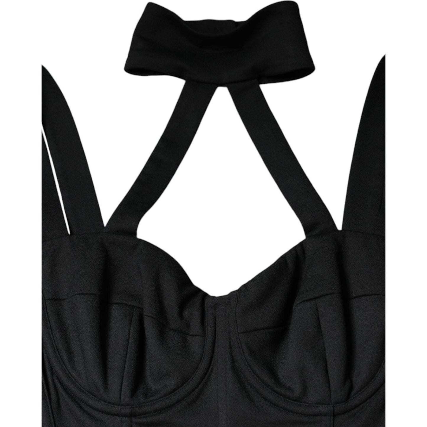 Dolce & Gabbana Black Cut Out Sleeveless Bodycon Mini Dress Dolce & Gabbana Black