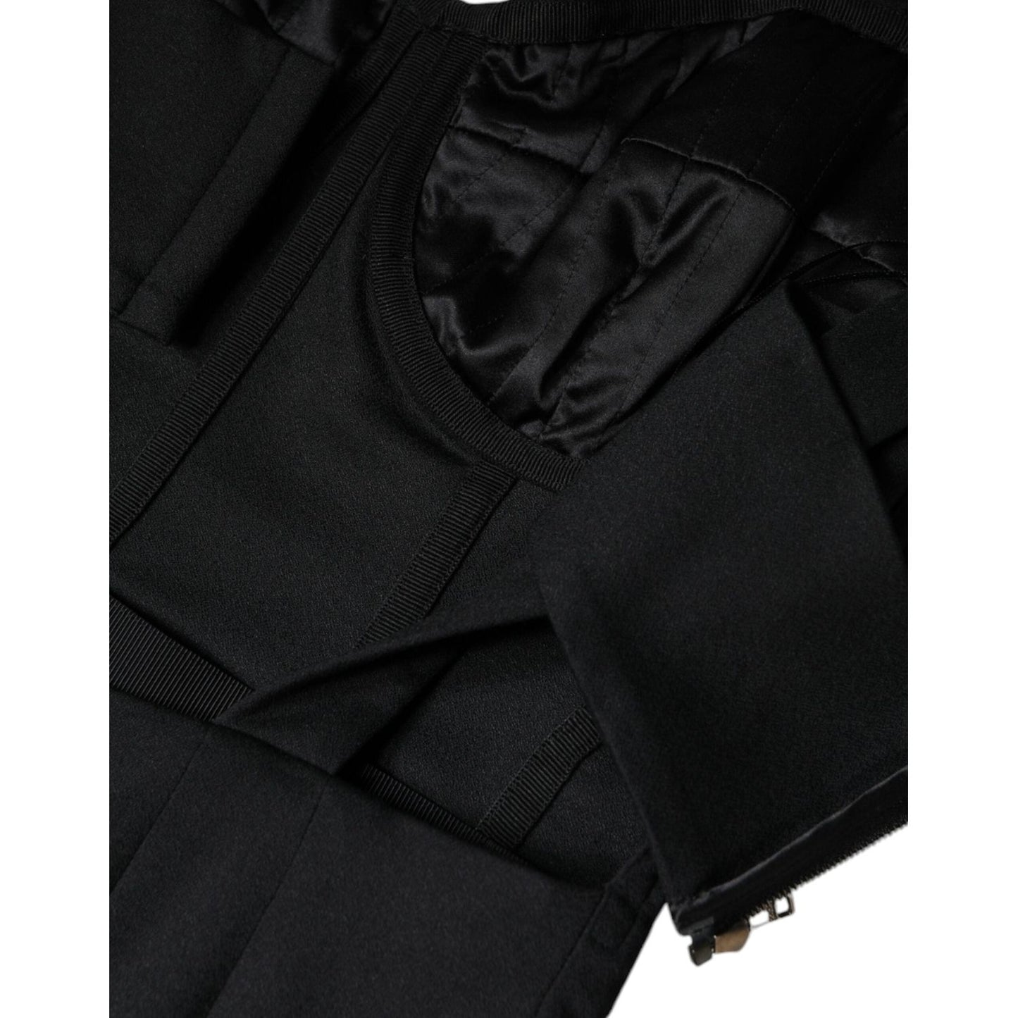 Dolce & Gabbana Black Cut Out Sleeveless Bodycon Mini Dress Dolce & Gabbana Black