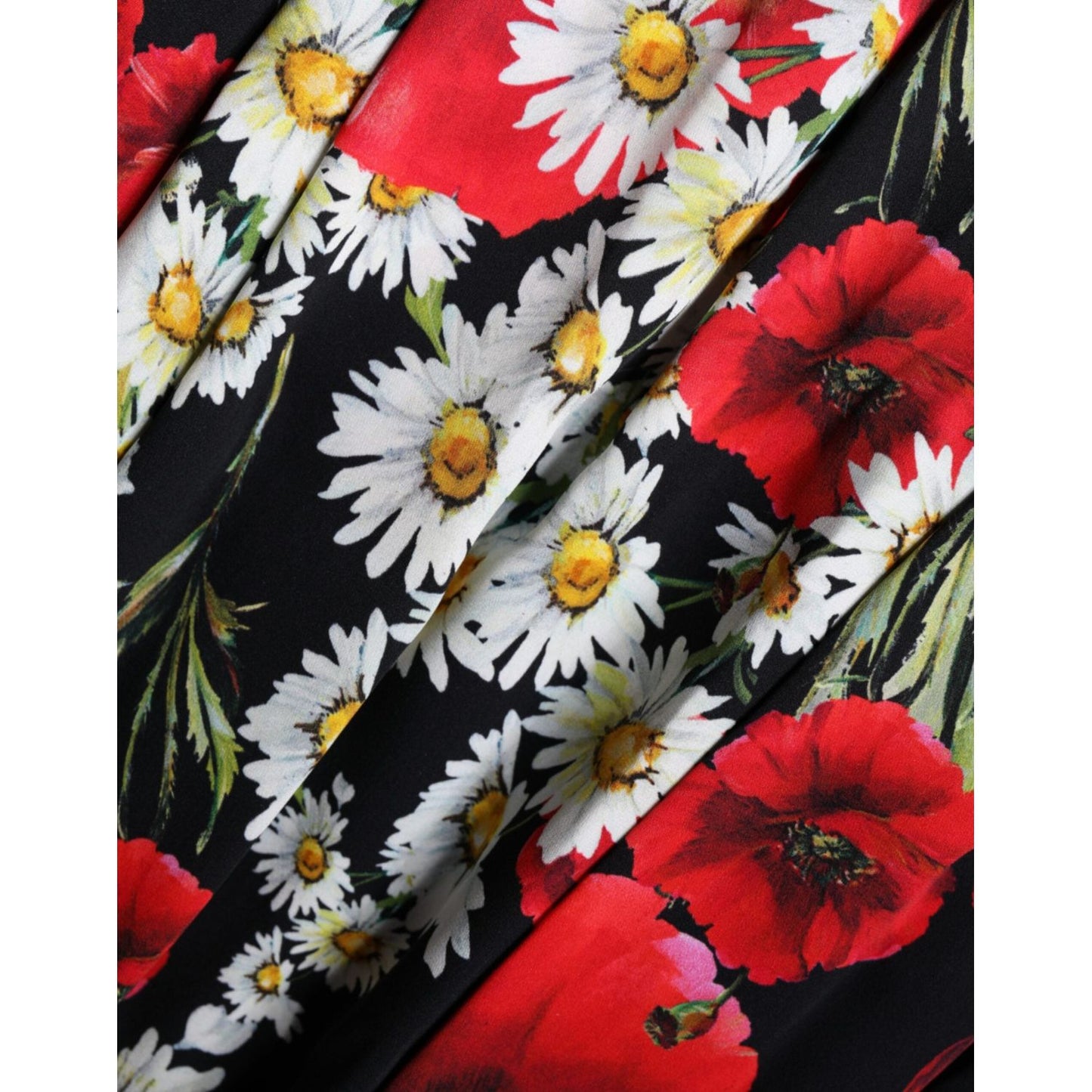 Dolce & Gabbana Black Floral Silk Sleeveless Long Gown Dress Dolce & Gabbana Black