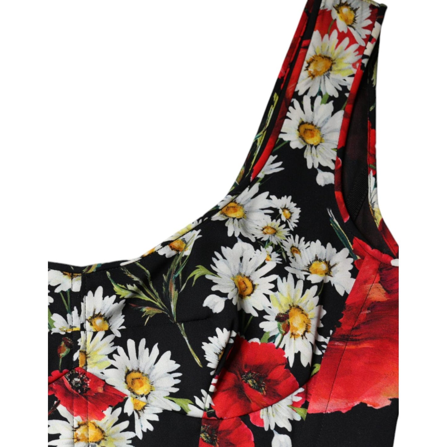 Dolce & Gabbana Black Floral Silk Sleeveless Long Gown Dress Dolce & Gabbana Black