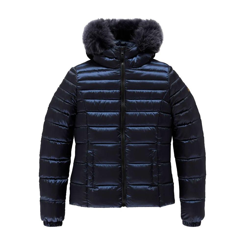 Refrigiwear Blue Nylon Women Jacket Refrigiwear Black
