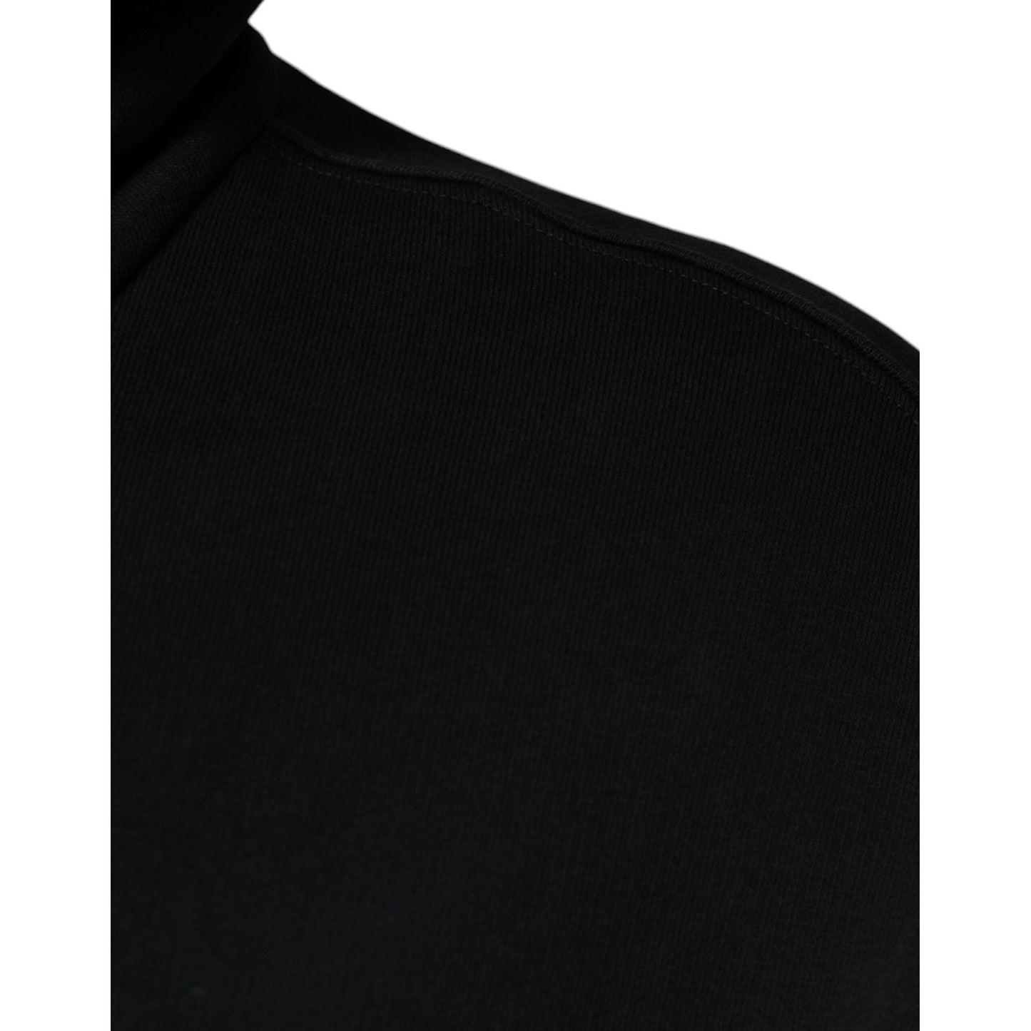 Dolce & Gabbana Black Logo Plaque Hooded Full Zip Sweater Dolce & Gabbana Black