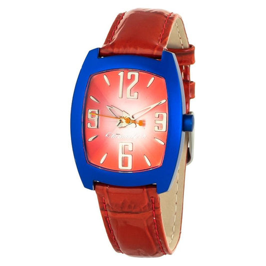 Chronotech Red Leather Watch