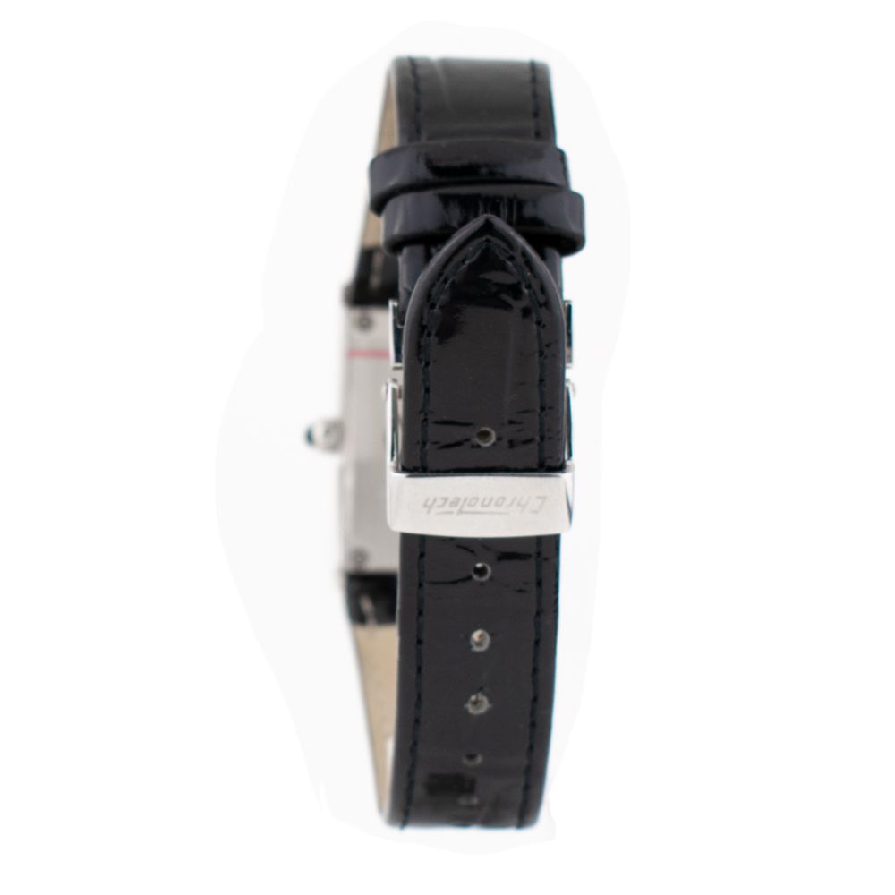 Chronotech Black Leather Dress Watch