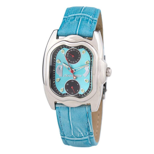 Chronotech Blue Leather Watch