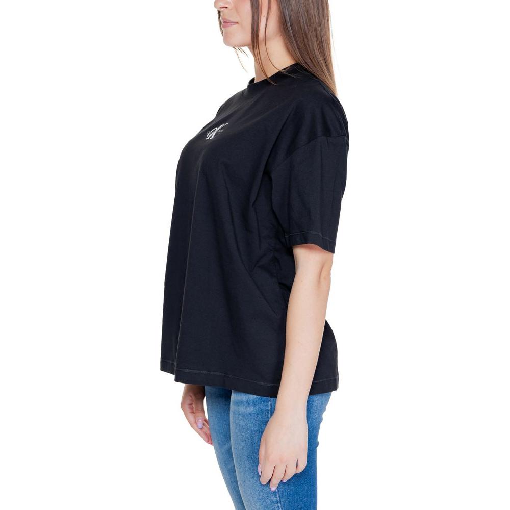 Calvin Klein Jeans Black Cotton Tops & T-Shirt Calvin Klein Jeans Tan