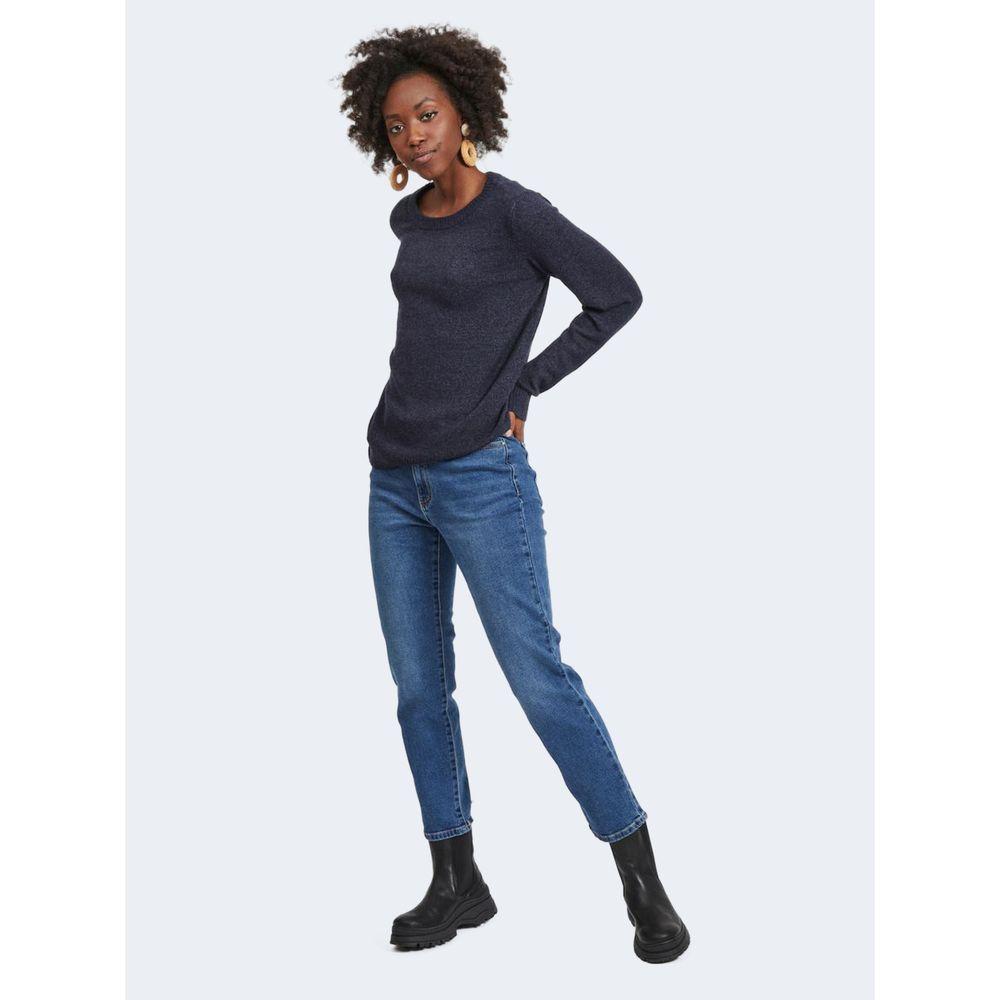 Vila Clothes Blue Viscose Sweater Vila Clothes Lavender