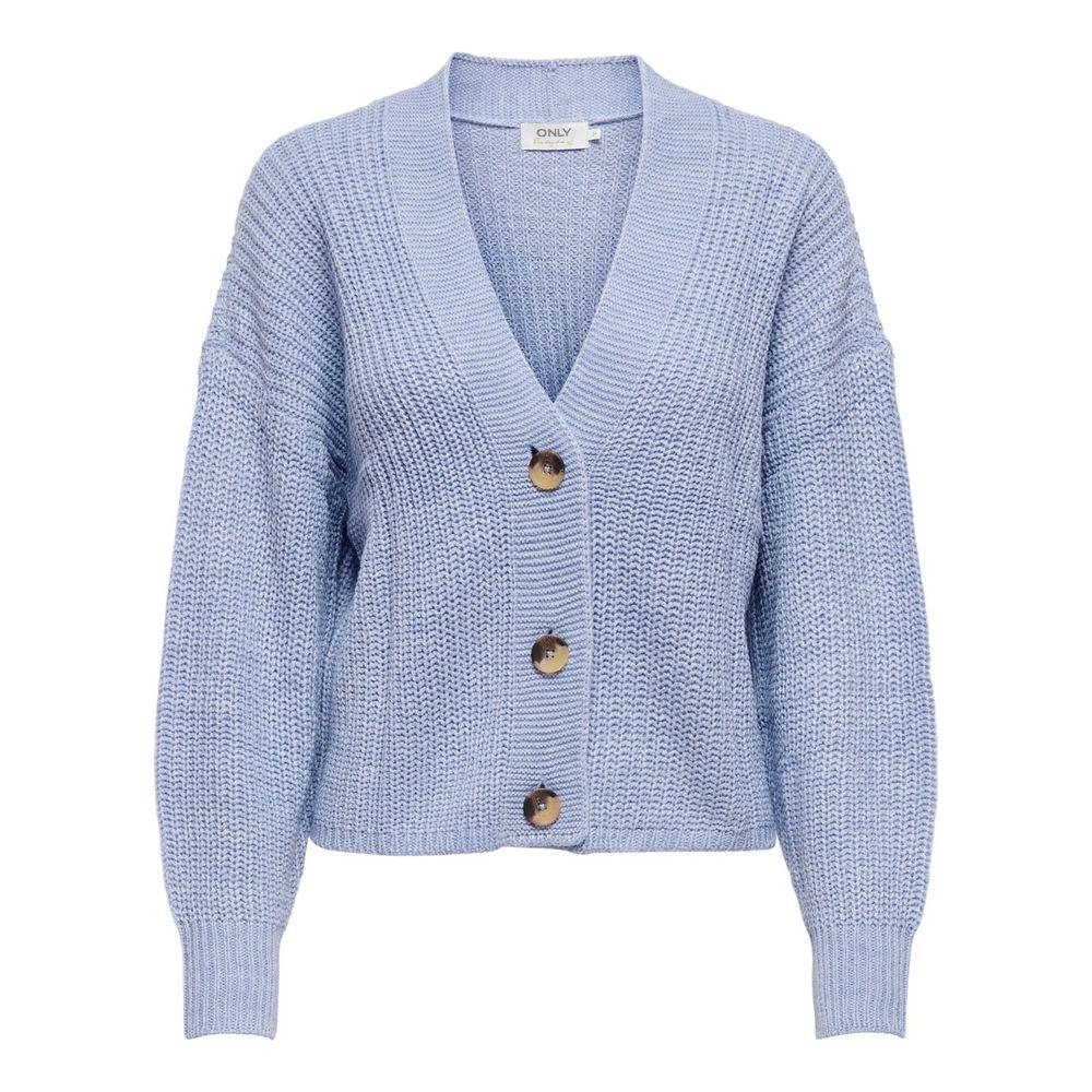Only Blue Acrylic Cardigan Only Light Steel Blue