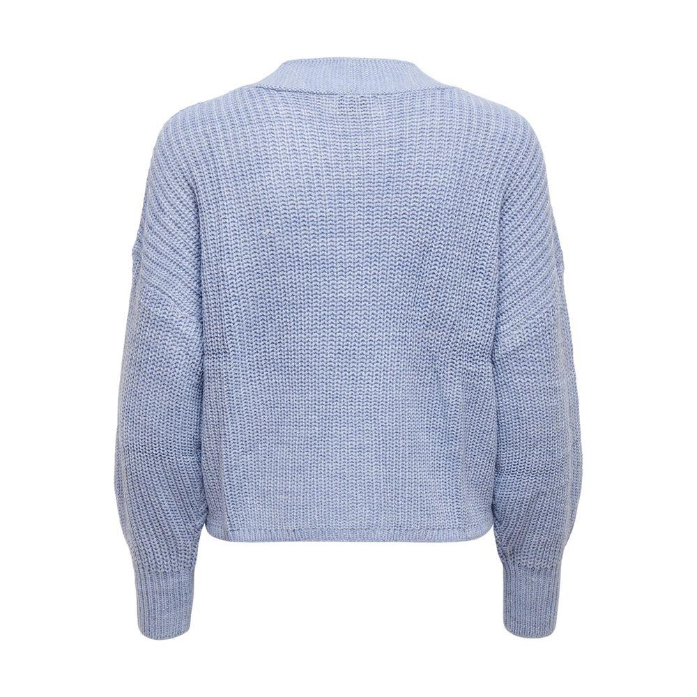 Only Blue Acrylic Cardigan Only Dark Gray