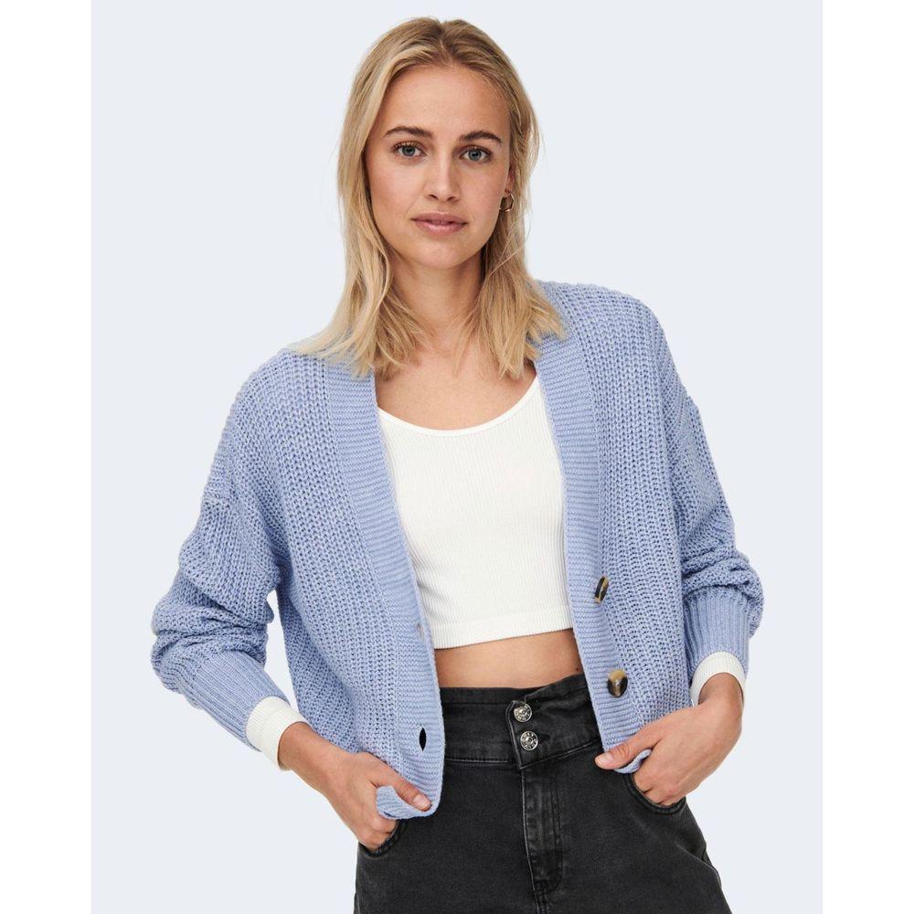 Only Blue Acrylic Cardigan Only Lavender