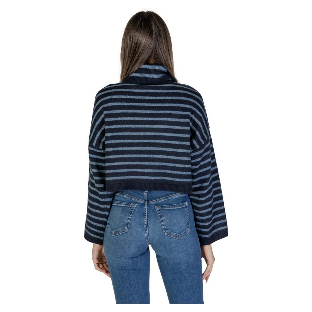 Only Blue Acrylic Sweater Only Dark Slate Gray