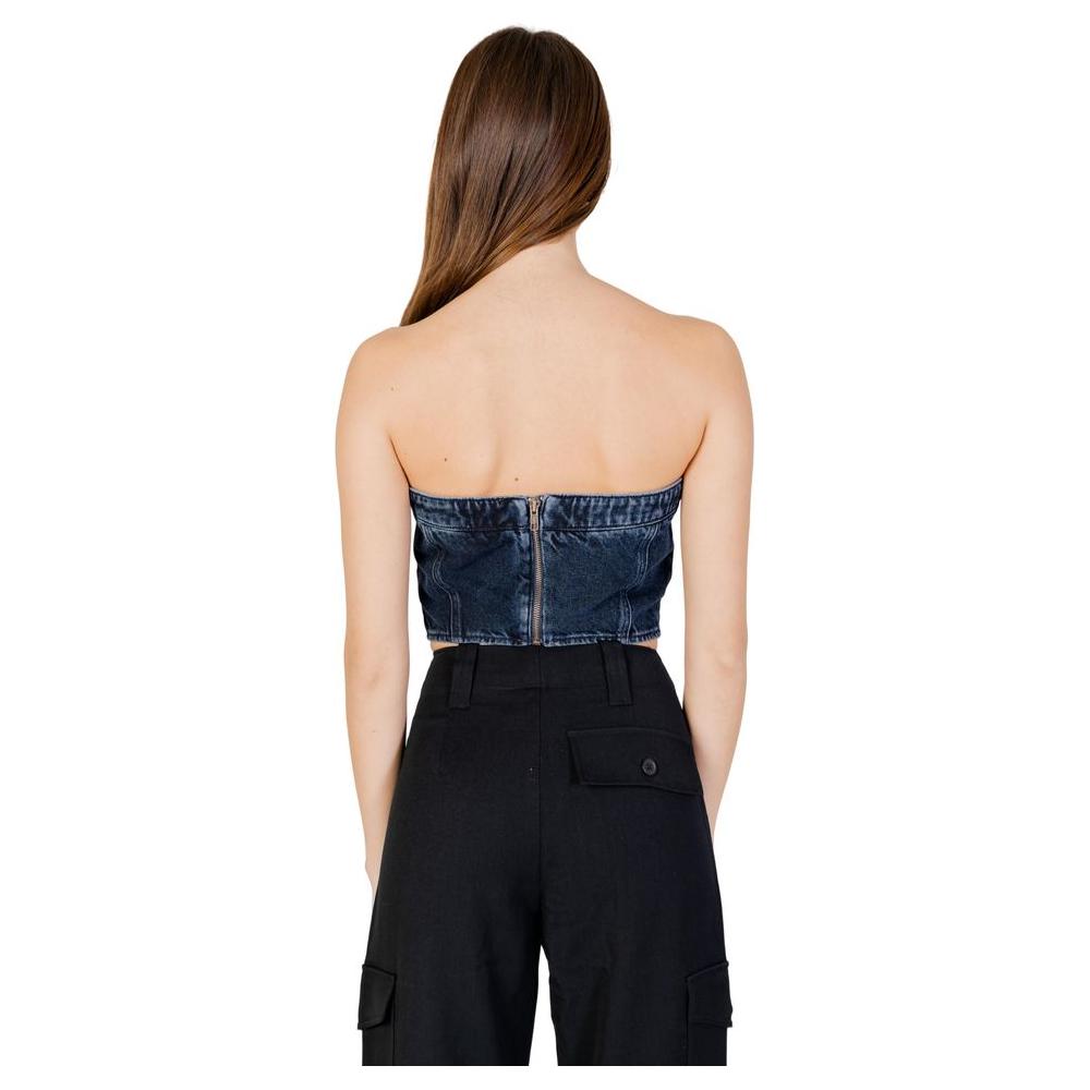 Calvin Klein Jeans Blue Cotton Tops & T-Shirt Calvin Klein Jeans Black
