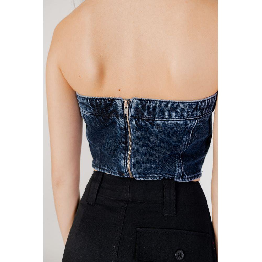 Calvin Klein Jeans Blue Cotton Tops & T-Shirt Calvin Klein Jeans Tan