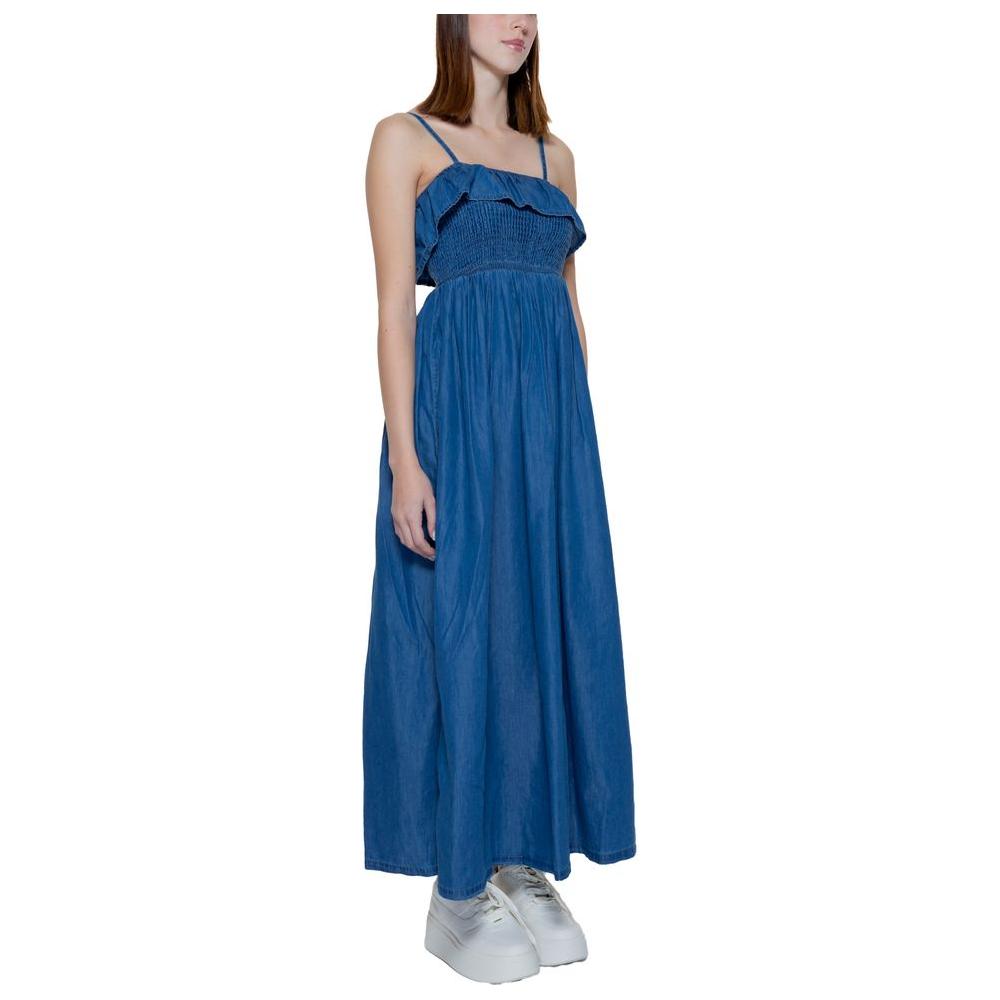 Only Blue Cotton Dress Only Dark Slate Gray
