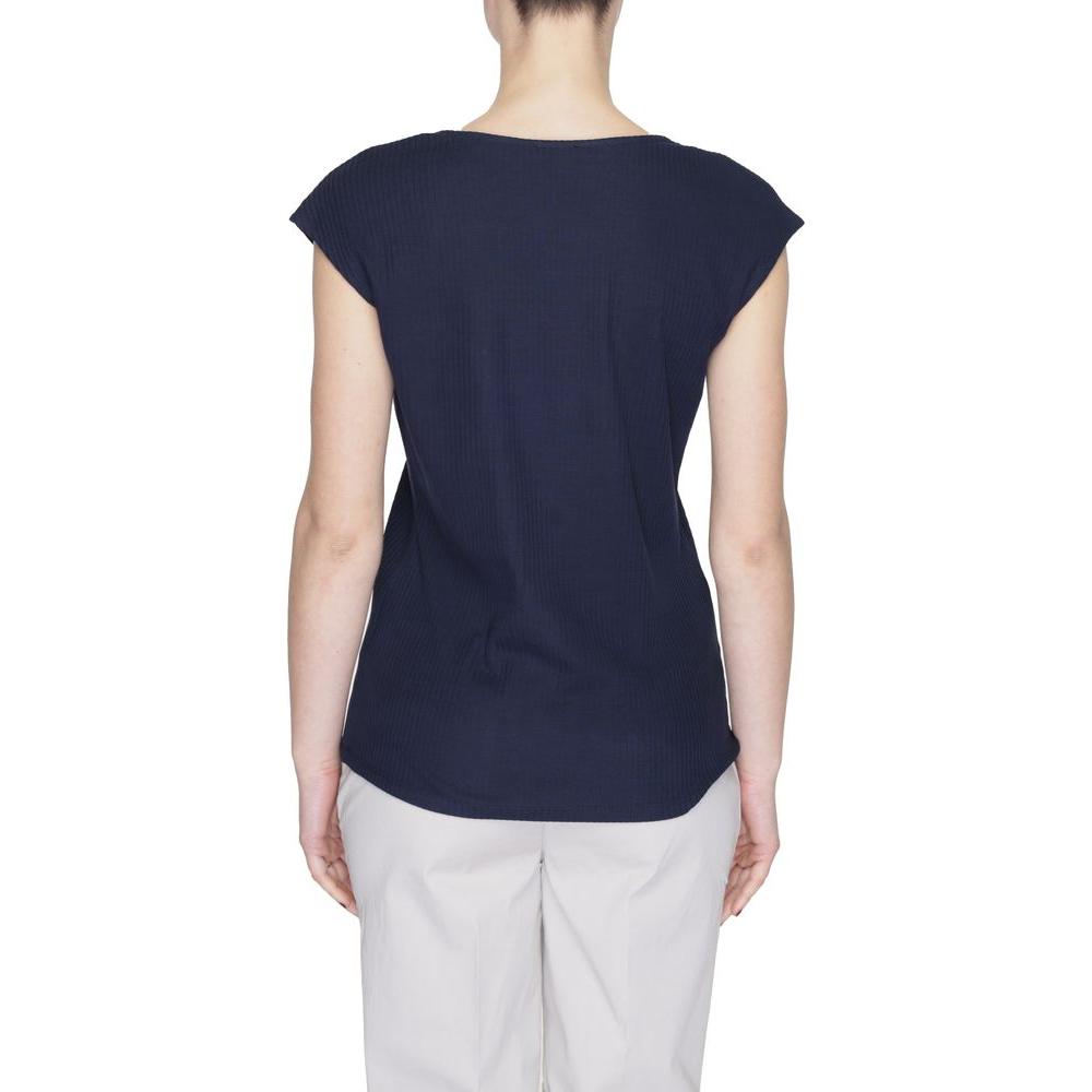 Street One Blue Cotton Tops & T-Shirt Street One Light Gray