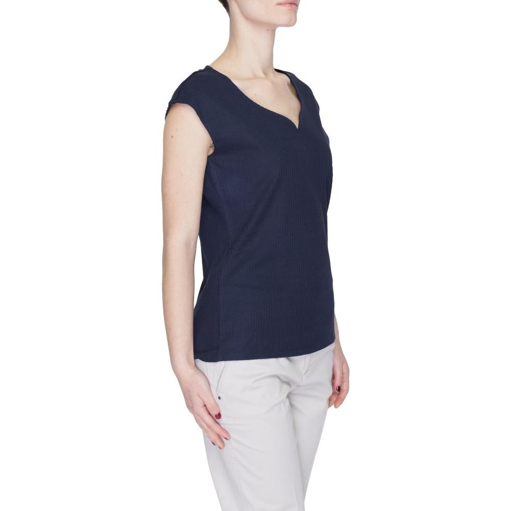 Street One Blue Cotton Tops & T-Shirt Street One Dark Slate Gray