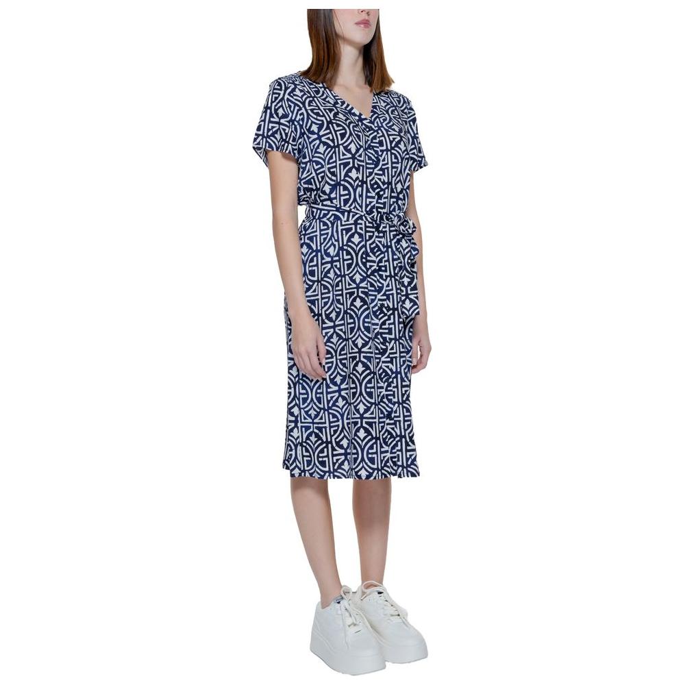 Street One Blue Viscose Dress Street One Gray