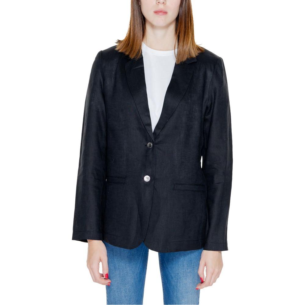 Street One Black Linen Suits & Blazer Street One Dark Slate Gray