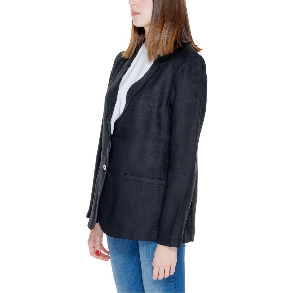 Street One Black Linen Suits & Blazer Street One Dark Slate Gray