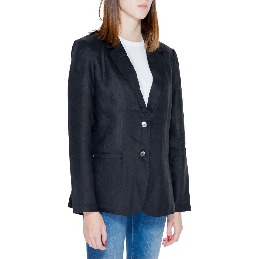 Street One Black Linen Suits & Blazer Street One Dark Slate Gray