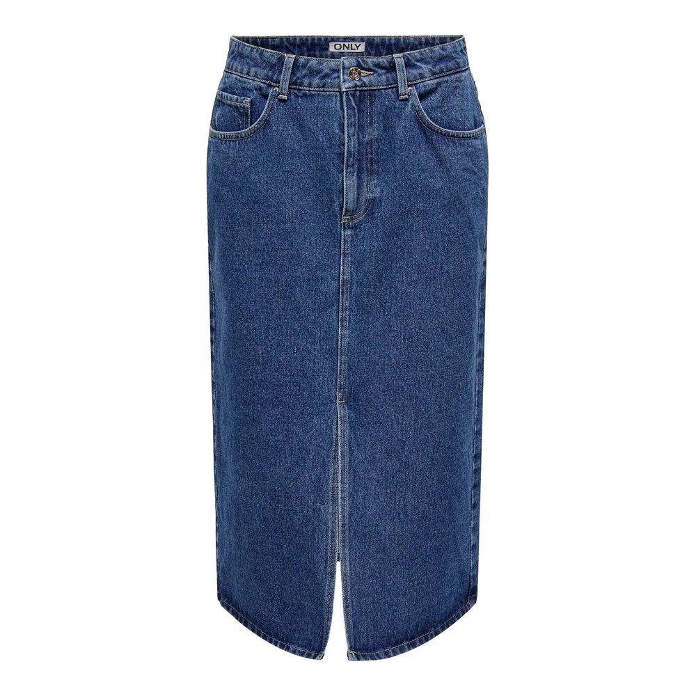 Only Blue Cotton Skirt Only Dark Slate Gray