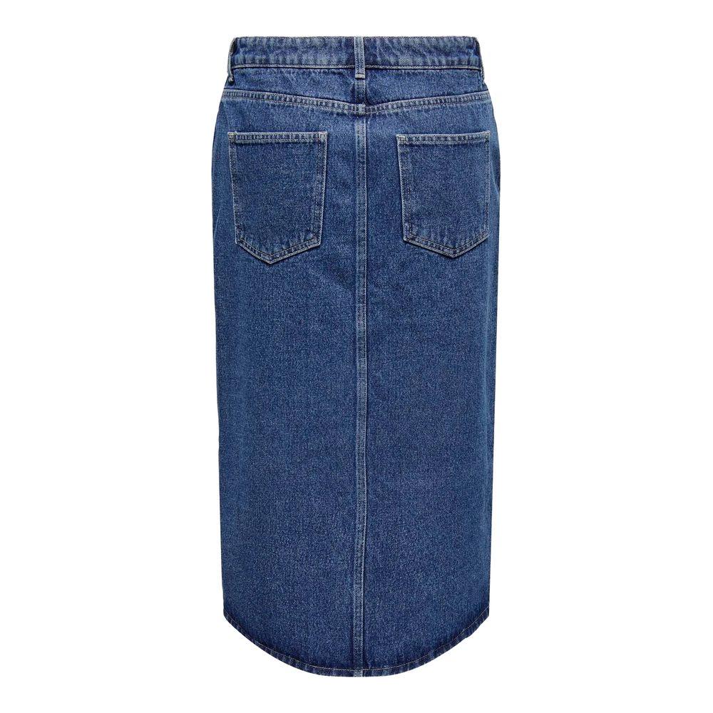 Only Blue Cotton Skirt Only Dark Slate Gray