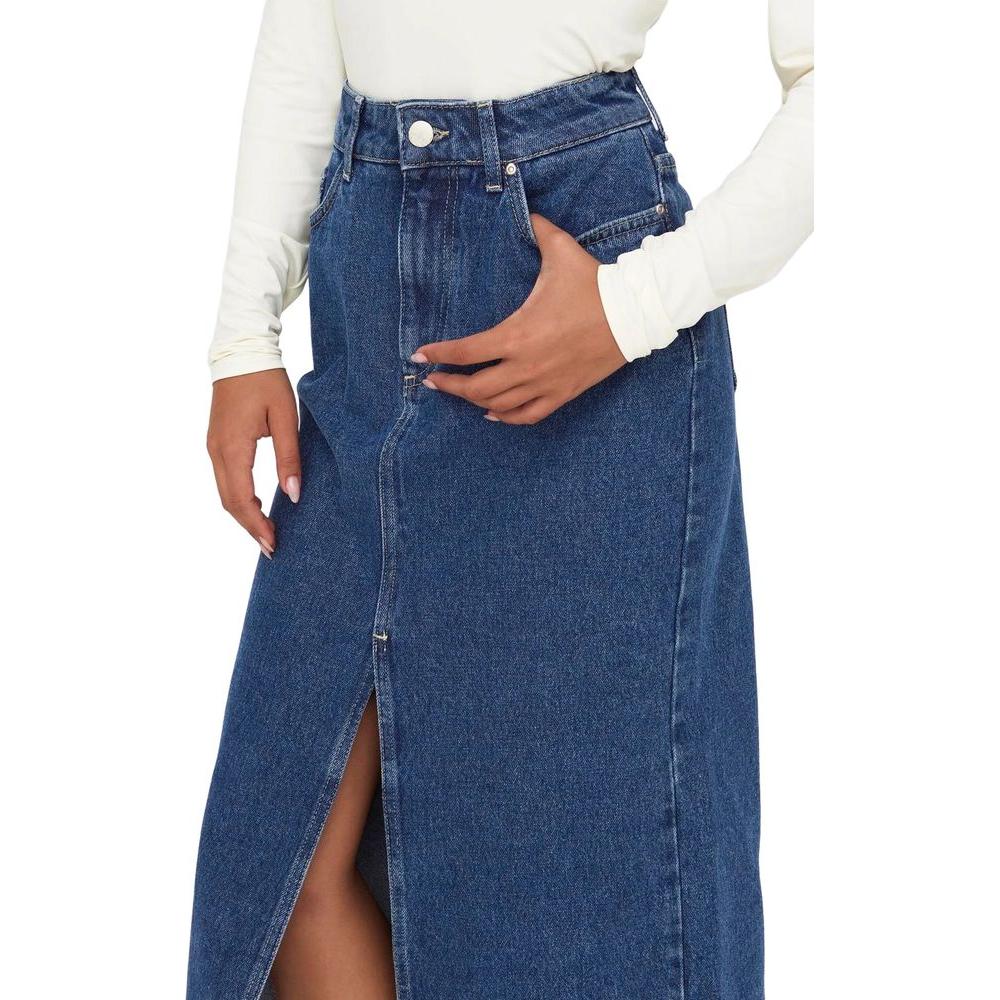 Only Blue Cotton Skirt Only Dark Slate Gray