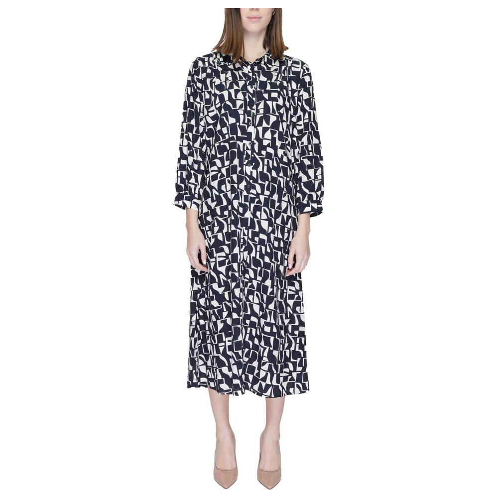 Street One Blue Viscose Dress Street One Light Gray