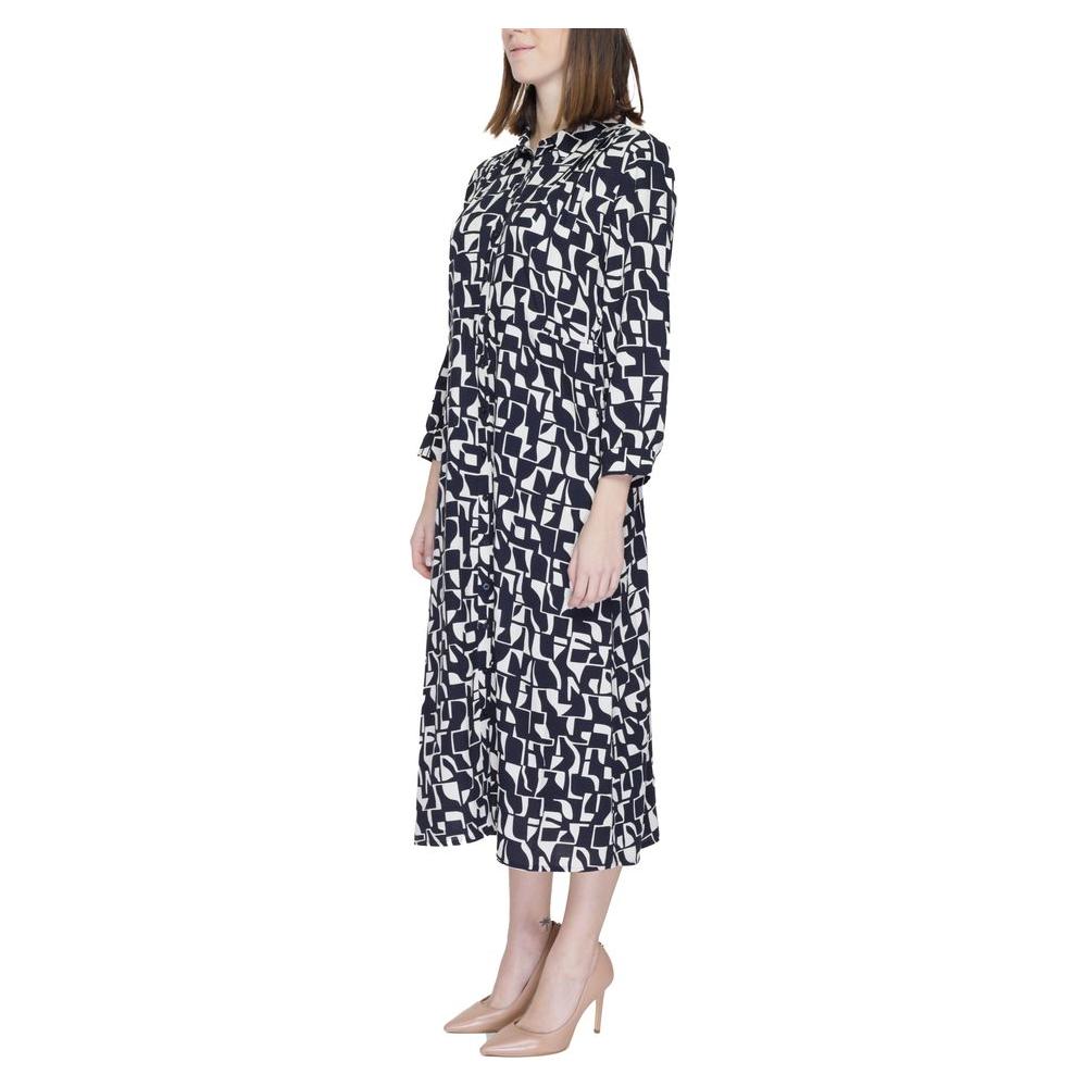 Street One Blue Viscose Dress Street One Light Gray