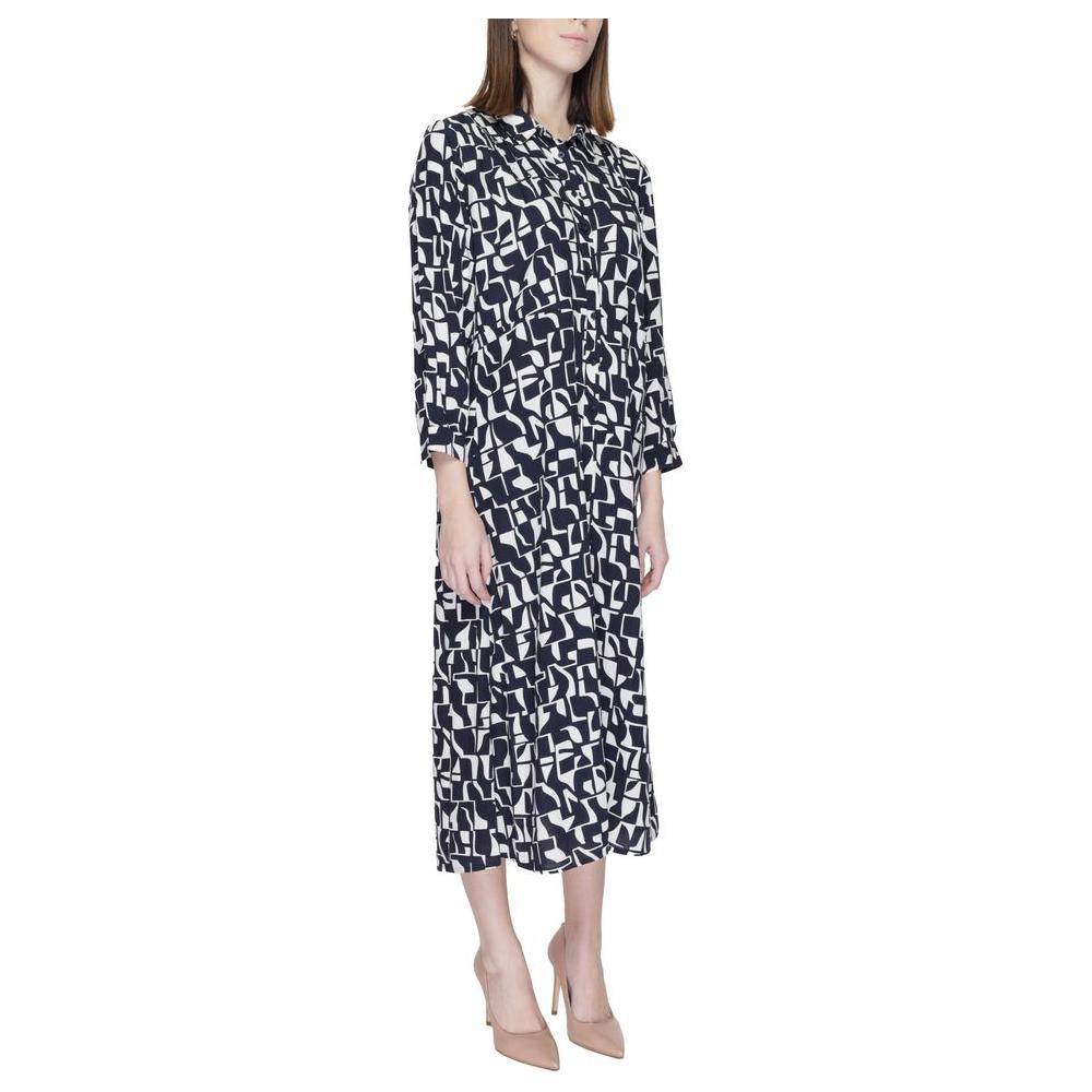 Street One Blue Viscose Dress Street One Light Gray