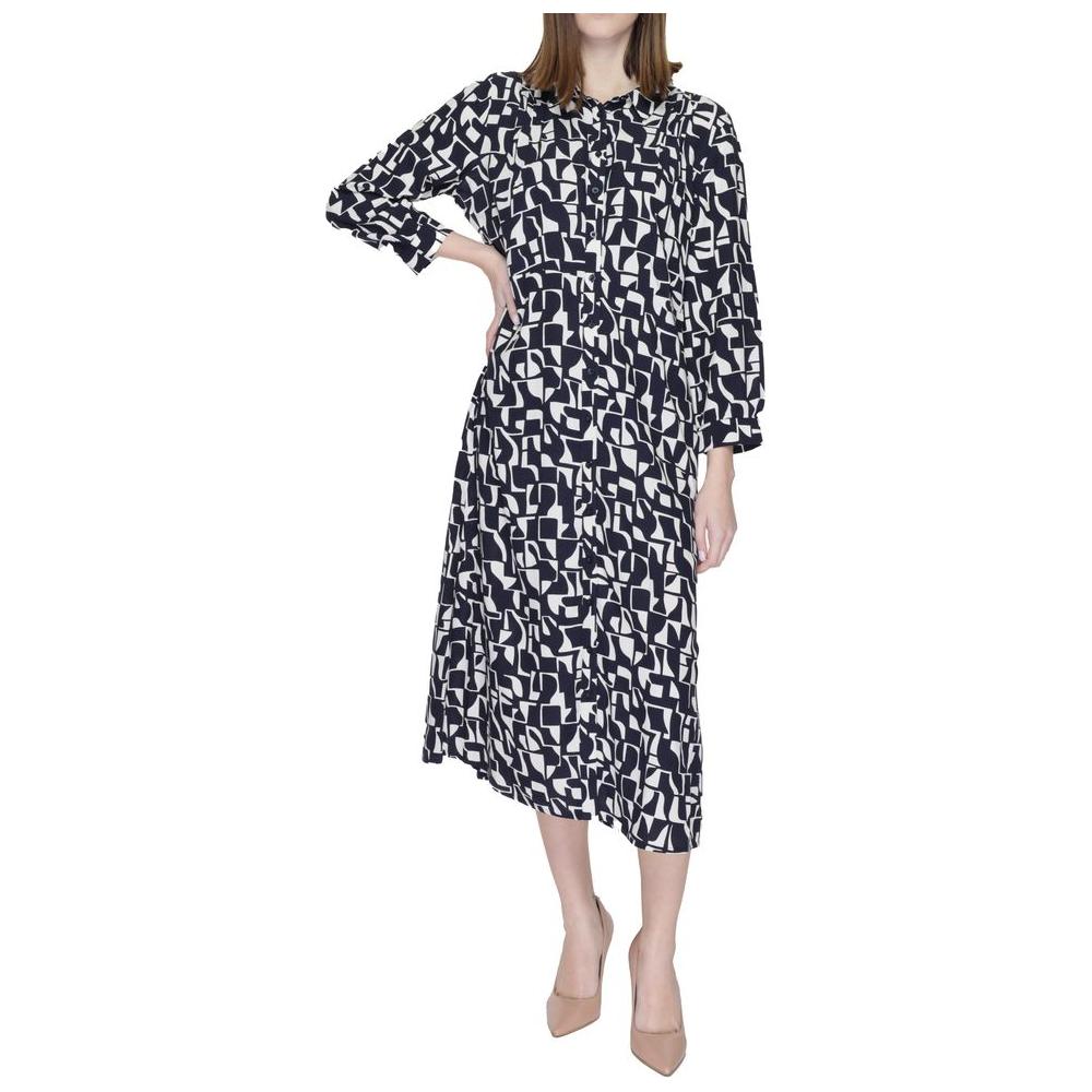 Street One Blue Viscose Dress Street One Light Gray