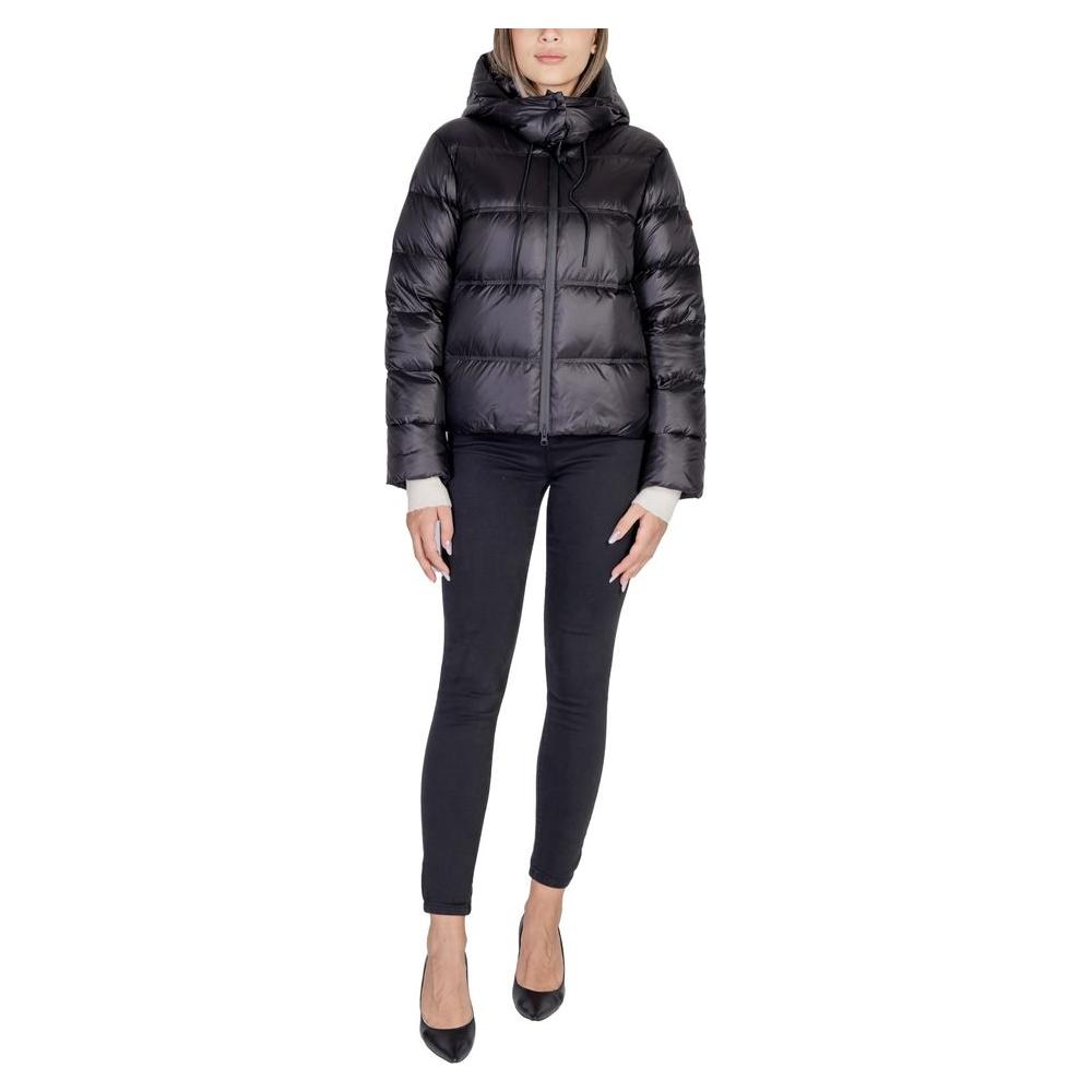 Peuterey black polyamide women's jacket and coat, fall/winter collection, stylish puffer design with hood