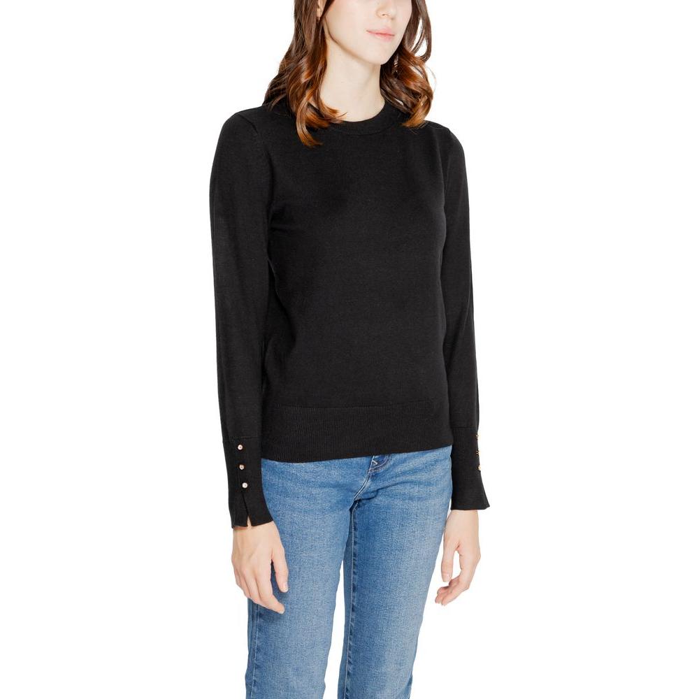Jacqueline De Yong Black Viscose Tops & T-Shirt