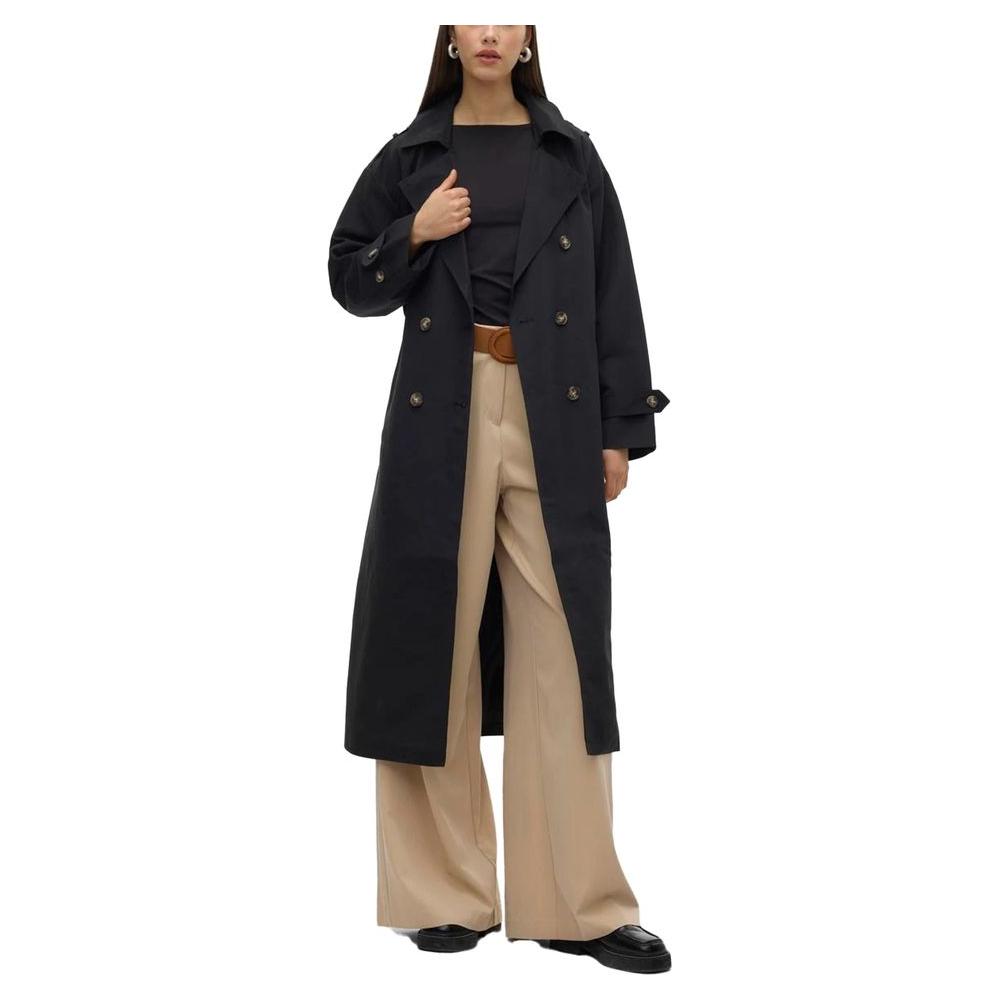 Vero Moda black polyester jacket and coat for women, spring/summer collection, stylish and versatile outerwear.