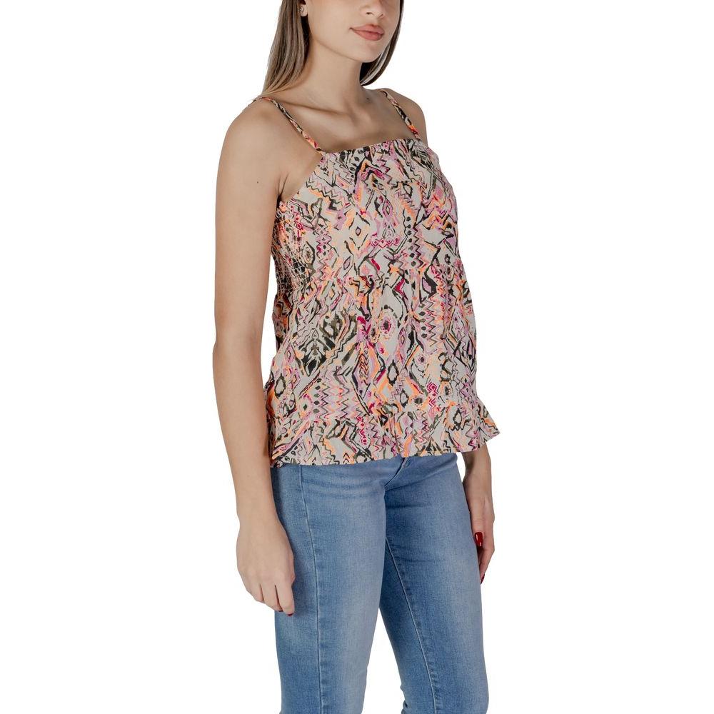 B.Young Multicolor Cotton Top for Women - Spring/Summer Collection, Sleeveless Design, 100% Cotton