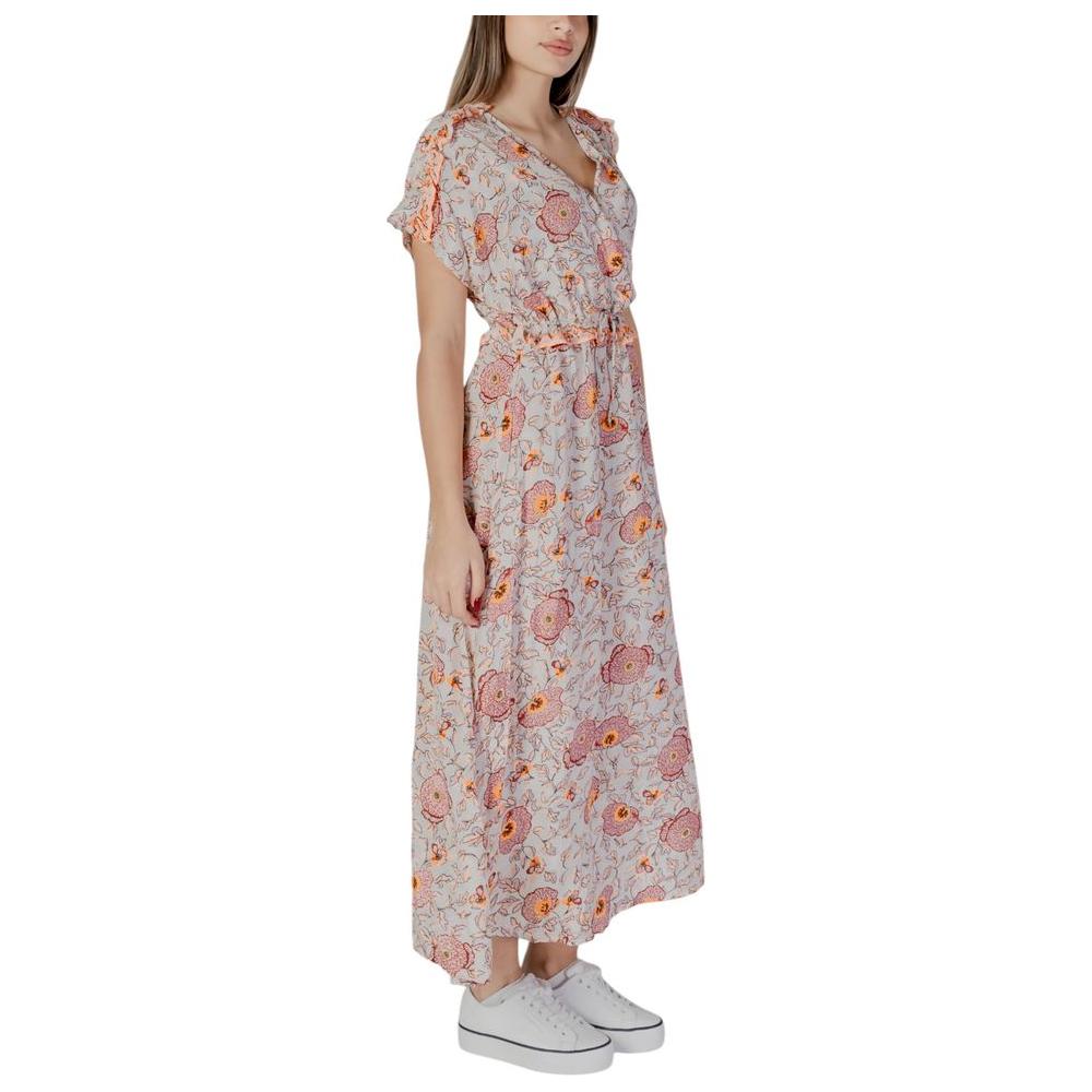 B.Young multicolor cotton dress for women, perfect for spring and summer, featuring a floral pattern and comfortable fit.