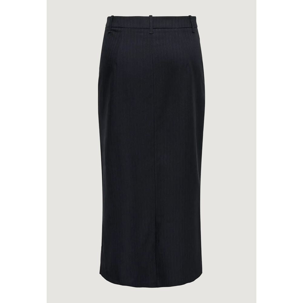 Jacqueline De Yong women's gray polyester skirt for fall winter, featuring a blend of polyester, viscose, and elastane.