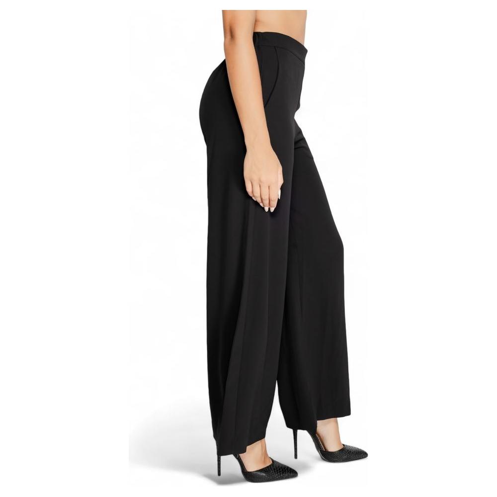 Rinascimento Black Polyester Women's Pants - Fall/Winter Collection, featuring 89% polyester and 11% elastane/lycra.