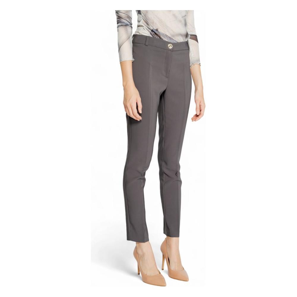 Rinascimento gray polyester women's pants, fall/winter collection, 90% polyester 10% elastane, elegant and stylish.