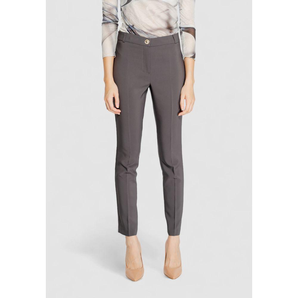 Women's Rinascimento gray polyester jeans and pants for fall/winter collection, 90% polyester, 10% elastane/lycra.
