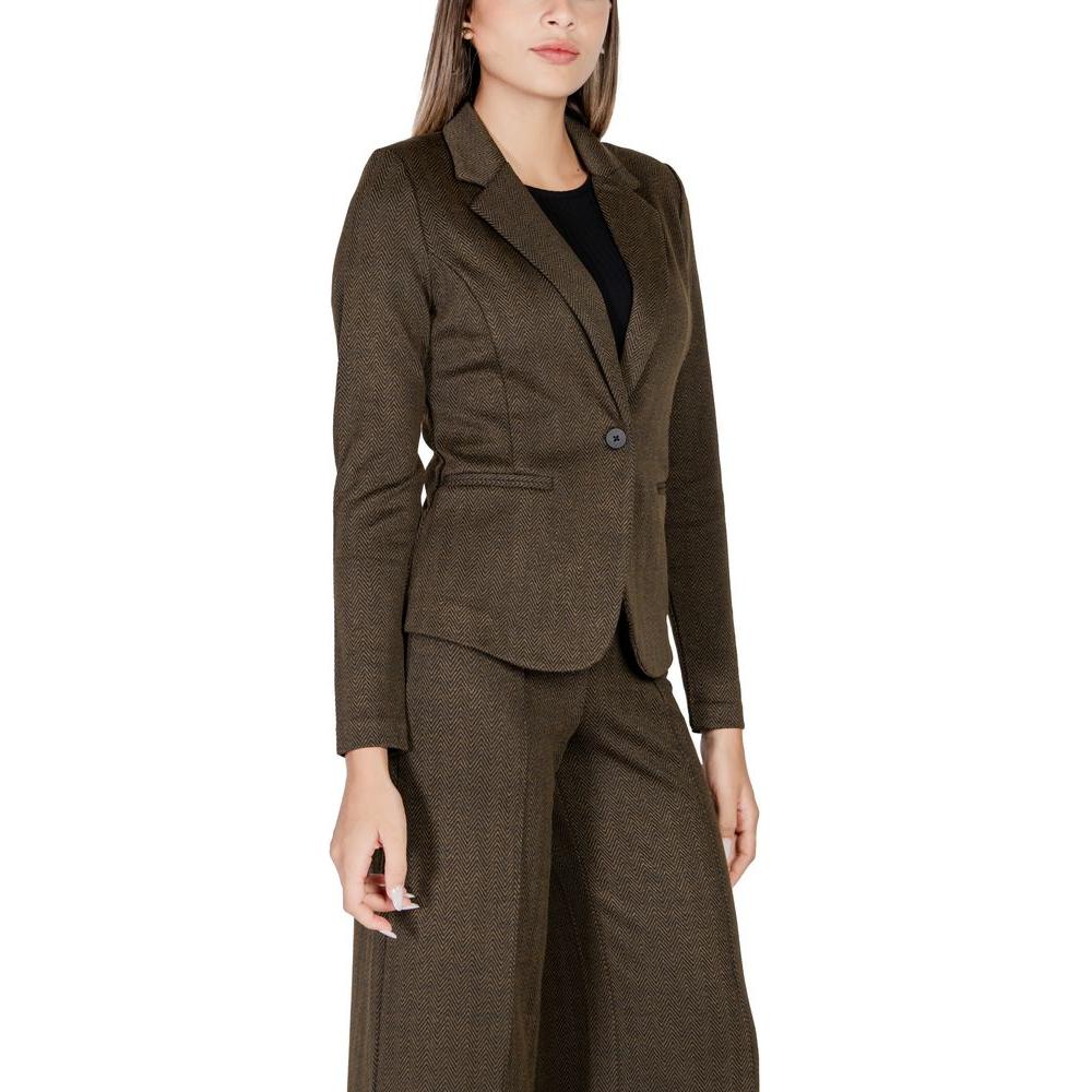 ICHI Green Polyester Suits & Blazer ICHI Dark Slate Gray