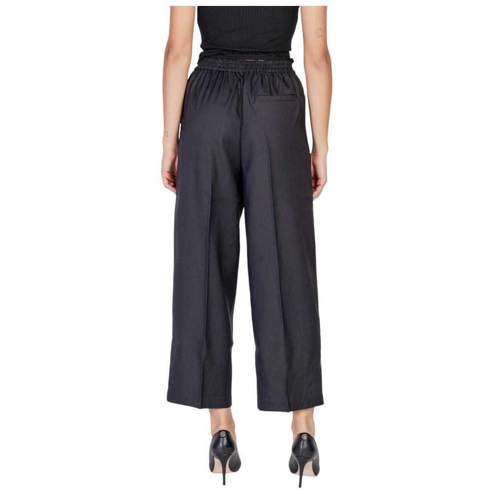 ICHI Black Polyester Pant
