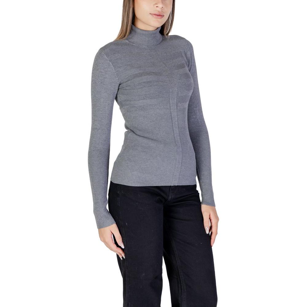Morgan De Toi gray viscose sweater for women, fall/winter collection, featuring 78% viscose and 22% polyamide composition.