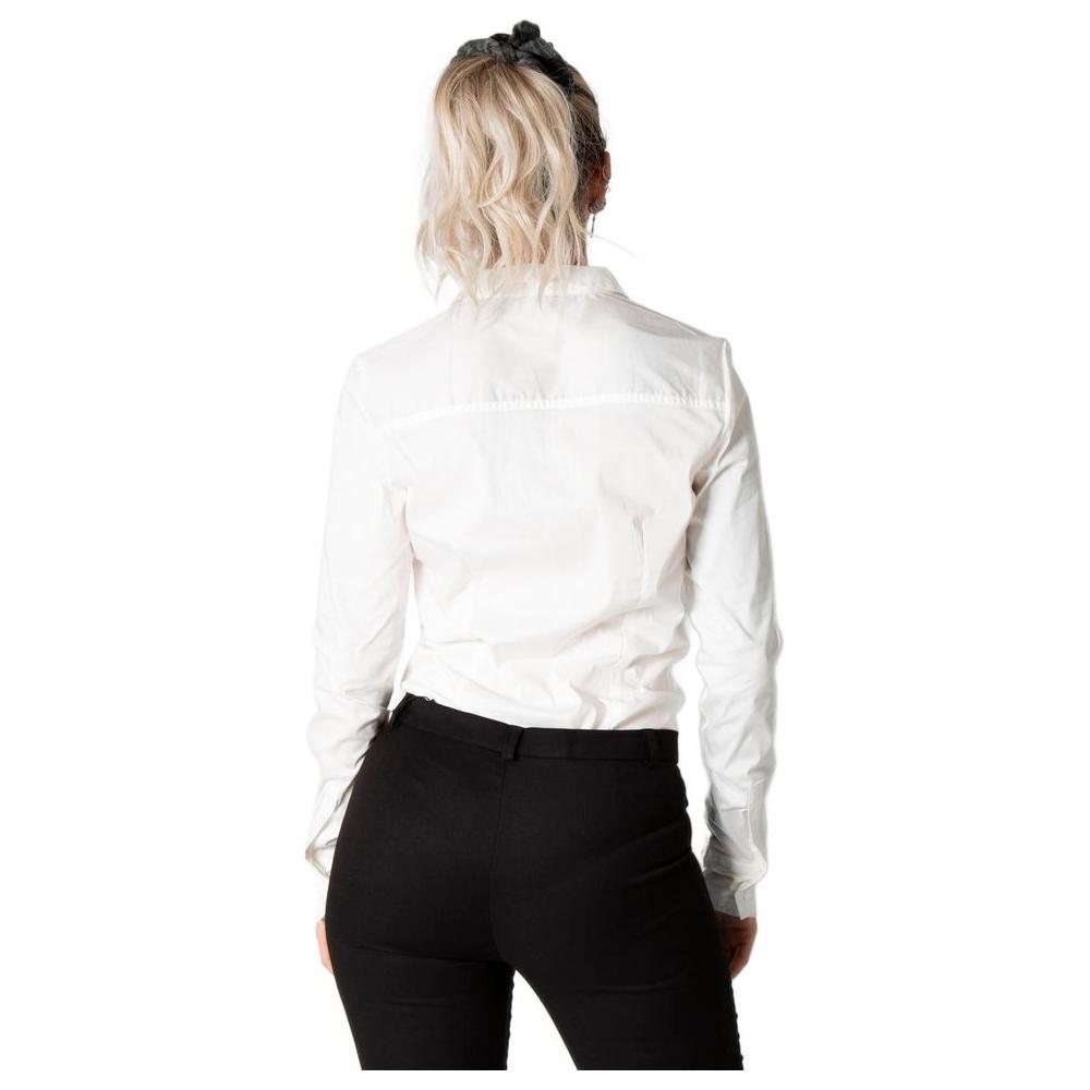 Vero Moda Cream Cotton Tops & T-Shirt Vero Moda Antique White