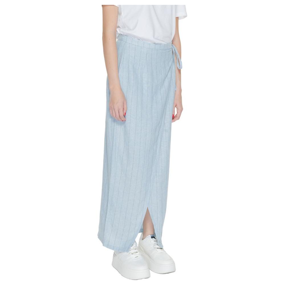Vero Moda Light Blue Linen Skirt Vero Moda Light Gray