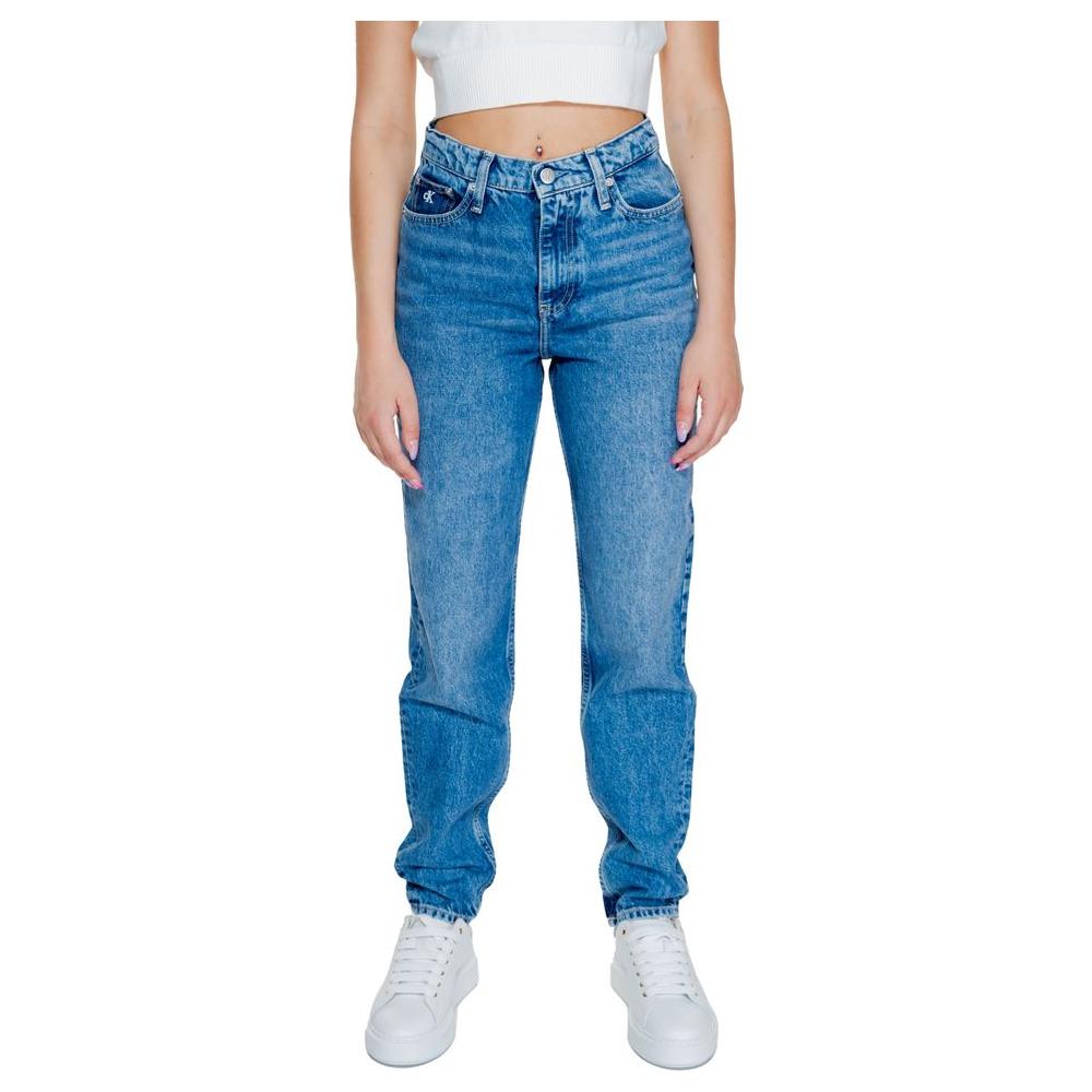 Calvin Klein Jeans Blue Cotton Jeans & Pant Calvin Klein Jeans Steel Blue