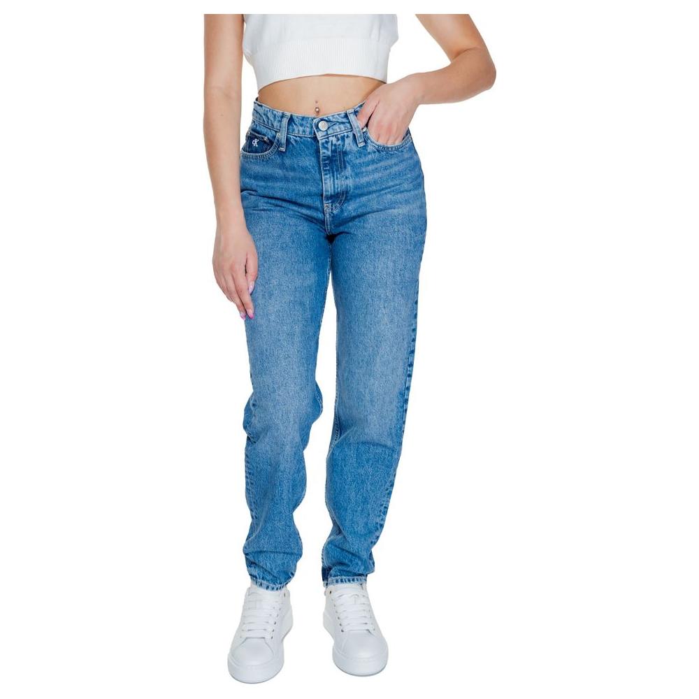 Calvin Klein Jeans Blue Cotton Jeans & Pant Calvin Klein Jeans Steel Blue